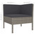 11 Piece Patio Lounge Set with Cushions Poly Rattan Gray A949-3094494