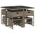 9 Piece Patio Dining Set with Cushions Gray Poly Rattan A949-3278083