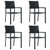 5 Piece Patio Dining Set Black A949-3099265