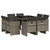 9 Piece Patio Dining Set with Cushions Gray Poly Rattan A949-3277783