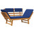 Patio Bench with Cushions 2-in-1 74.8" Solid Acacia Wood A949-312120