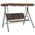 Garden Swing Bench with Canopy Coffee A949-41422