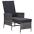 2 Piece Patio Lounge Set with Cushions Poly Rattan Gray A949-310233