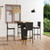 5 Piece Patio Bar Set with Cushions Poly Rattan Black A949-3064858