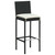 5 Piece Patio Bar Set with Cushions Poly Rattan Black A949-3064858