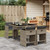5 Piece Patio Dining Set with Cushions Gray Poly Rattan A949-3277843