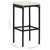 5 Piece Patio Bar Set with Cushions Black A949-3064879