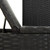 Sun Bed with Cushions Poly Rattan Black A949-46224