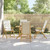 4 Piece Folding Patio Reclining Chairs with Cream White Cushions Bamboo A949-3208927