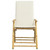 4 Piece Folding Patio Reclining Chairs with Cream White Cushions Bamboo A949-3208927