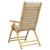 4 Piece Folding Patio Reclining Chairs with Cream White Cushions Bamboo A949-3208927