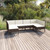 6 Piece Patio Lounge Set with Cushions Poly Rattan Brown A949-3094587