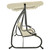 Outdoor Swing Bench with Canopy Sand White A949-313337