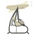 Outdoor Swing Bench with Canopy Sand White A949-313337