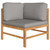 2-seater Patio Bench with Dark Gray Cushions A949-3068855