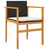 Patio Chairs with Cushions 2 pcs Black Poly Rattan&Solid Wood A949-368711