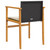 Patio Chairs with Cushions 2 pcs Black Poly Rattan&Solid Wood A949-368711
