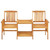 Patio Chairs with Tea Table and Cushions Solid Acacia Wood A949-3061281