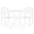 3 Piece Bistro Set Cast Aluminum White A949-3070573