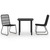 3 Piece Patio Dining Set Poly Rattan and Glass A949-3060249