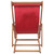 Folding Beach Chair Fabric and Wooden Frame Red A949-43995