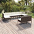 9 Piece Patio Lounge Set with Cushions Poly Rattan Brown A949-3094547