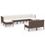 9 Piece Patio Lounge Set with Cushions Poly Rattan Brown A949-3094547