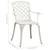 Patio Chairs 2 pcs Cast Aluminum White A949-315574