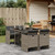 5 Piece Patio Dining Set with Cushions Gray Poly Rattan A949-3277663