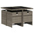 5 Piece Patio Dining Set with Cushions Gray Poly Rattan A949-3277663