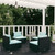 4 Piece Patio Lounge Set with Cushions Poly Rattan Black A949-3101529