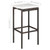 5 Piece Patio Bar Set with Cushions Poly Rattan Brown A949-3064913