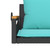 Swing Bench with Cushions Black 42.9"x24.4"x15.7" Poly Rattan A949-368151