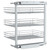 3-Tier Pull-out Kitchen Wire Basket Silver 18.5"x13.8"x22 A949-50970