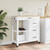 Kitchen Trolley MONZA 33.1"x15.7"x34.8" Solid Wood Pine A949-376117