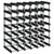 Wine Rack for 42 Bottles Black Solid Pine Wood A949-325915