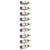 Wall-mounted Wine Rack for 9 Bottles White Iron A949-340900