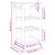 Kitchen Trolley MONZA 18.9"x15.7"x34.8" Solid Wood Pine A949-376080