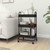3-Tier Trolley Black 16.9"x13.4"x31.1" Steel A949-335865