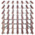 Wine Rack for 42 Bottles Brown Solid Wood Pine A949-340893
