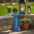 2 Gallon Blue Ceramic Traditional Outdoor Patio Garden Birdbath Q280-AVCBTBB13594