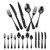 48-Piece Black Silverware Set with Steak Knives, Food-Grade Stainless Steel Flatware Utensils for 8 E415-430BXGCJTZ48VZ5X8V0