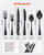 48-Piece Black Silverware Set with Steak Knives, Food-Grade Stainless Steel Flatware Utensils for 8 E415-430BXGCJTZ48VZ5X8V0