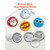 Button Maker Supplies 100 Sets 2.95 in / 75 mm Pin Back Button Parts, with Metal Backs, Metal Shell E415-XZJHCHCYX75M1CL1W001V0