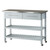 Light Gray Rolling Kitchen Island 2 Drawers Storage with Stainless Steel Top Q280-LGTC2849