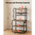 Kitchen Bakers Rack, 5 ft Power Cable Bakers Rack with Power Outlet, Kitchen Stand with X-Shaped Su E415-LSHBJ315INCHP16Q2001V1