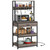 Grey Modern Baker's Rack Kitchen Shelving Unit with Pull-Out Shelves and Drawer Q280-GBRSMCS13257493