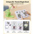 Button Maker Machine, 2.28/2.95 inch 2-in-1, Plastic Pin Maker with 200 pcs Button Parts, Circle Cu E415-SLKXZJ5875MMDYV91001V0