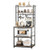 Kitchen Bakers Rack, 23.6 inch Width Bakers Rack, Kitchen Stand with X-Shaped Support Bar, 12 S-Sha E415-LSHBJ236INCH04G6M001V0