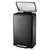 Stainless Steel 13-Gallon Kitchen Trash Can with Step Lid Charcoal Black Grey Q280-CHSC1482